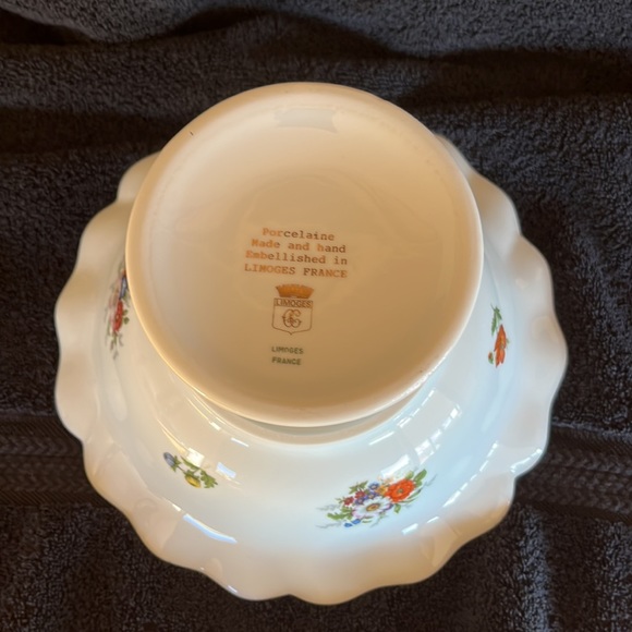 Porcelaine Hand Embellished Limoges Bowl/Dish - Picture 5 of 9